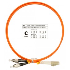 Шнур оптический duplex LC-FC 62,5/125 mm 1м LSZH Cabeus FOP-62-LC-FC-1m