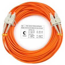 Шнур оптический duplex SC-SC 62,5/125 mm 25м LSZH Cabeus FOP-62-SC-SC-25m