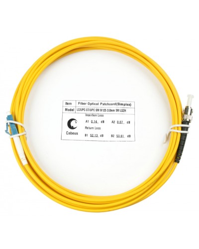 Шнур оптический simplex LC-ST 9/125 sm 7м LSZH Cabeus FOP(s)-9-LC-ST-7m в Калуге Патч-корды оптические Pintop.ru