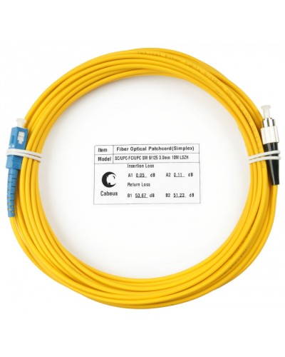 Шнур оптический simplex SC-FC 9/125 SM 10 м LSZH в Калуге Патч-корды оптические Pintop.ru