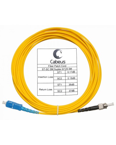 Шнур оптический simplex SC-ST 9/125 sm 20м LSZH Cabeus FOP(s)-9-SC-ST-20m в Калуге Патч-корды оптические Pintop.ru