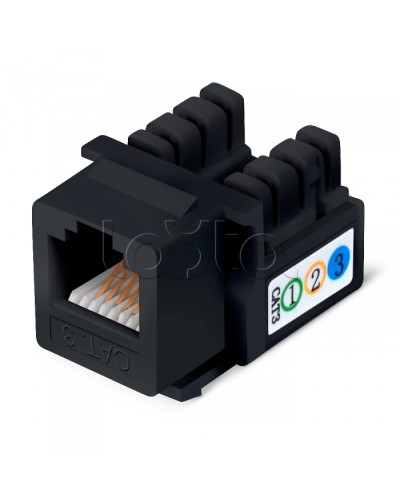 Вставка Cabeus KJ-RJ12-90-BK в Калуге Модули Keystone Pintop.ru