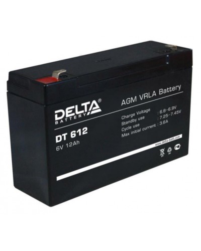Аккумулятор свинцово-кислотный Delta DT 612 в Калуге Электротехническое оборудование Pintop.ru