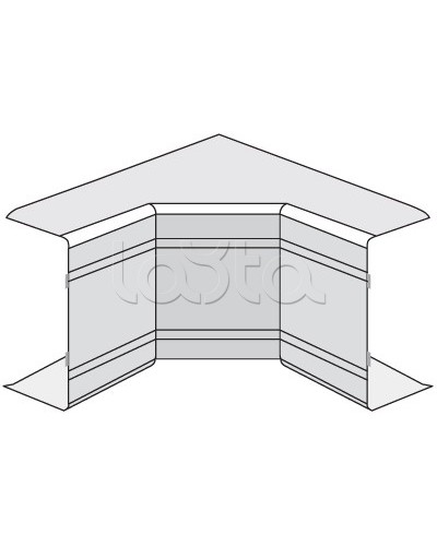 Угол внутренний неизменяемый (90°) NIA 80x40 мм DKC 01824 в Калуге Аксессуары для кабель-канала Pintop.ru