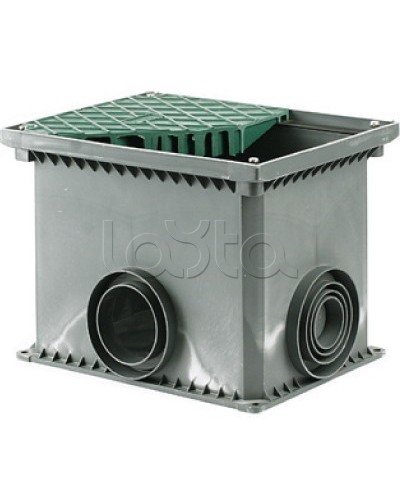 Колодец переходной смотровой 335х240х255 с крышкой для двустенных труб DKC 025002 в Калуге Повороты, муфты, тройники Pintop.ru