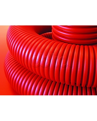 Труба гибкая двустенная для кабельной канализации д.75мм 75 м цвет красный DKC 120975 в Калуге Труба гофрированная Pintop.ru