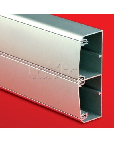 Кабель-канал алюминевый 140х50 (с 2 крышками), цвет серый металлик DKC (01499) в Калуге Кабель-канал Pintop.ru