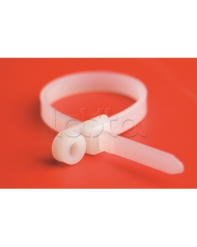 Хомут P6.6 с основанием, белый, 4,8x200 DKC 252205-M в Калуге Стяжки-хомуты Pintop.ru