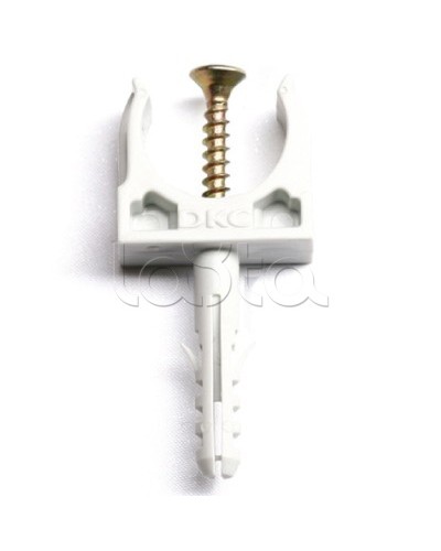 Держатель с защелкой и дюбелем, д.20 мм DKC 51320 в Калуге Держатели, клипсы, скобы Pintop.ru