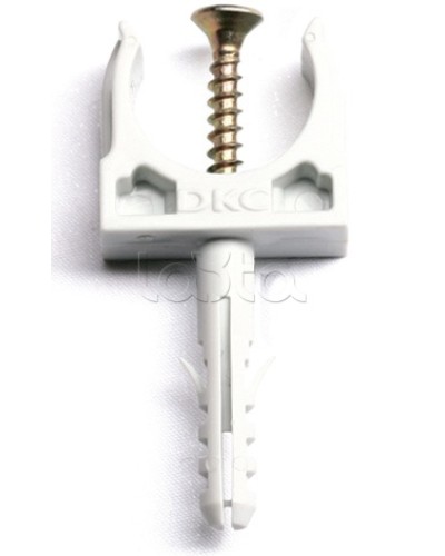 Держатель с защелкой и дюбелем, д.32 мм DKC 51332 в Калуге Держатели, клипсы, скобы Pintop.ru