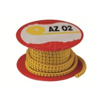 Колечко маркировочное P, 2.5-4мм. черное на желтом DKC AZO3PPBY