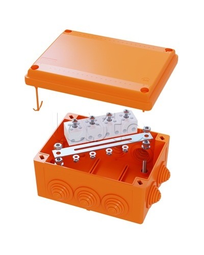 Коробка распределительная IP56, пластиковая с кабельными вводами и клеммниками 150х110х70мм DKC FSK21410 в Калуге Распределительные коробки Pintop.ru