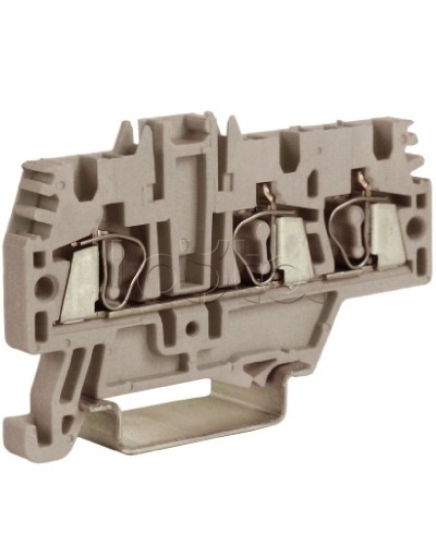 Зажим 2,5 кв.мм серый 1 ввод/2 вывода DKC ZHM510GR в Калуге Держатели, клипсы, скобы Pintop.ru