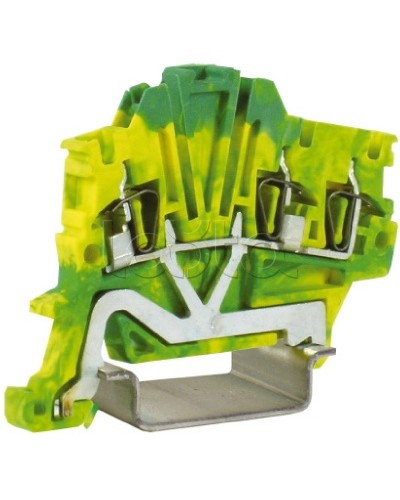 Зажим для заземления, 1 ввод/2 вывода, 1,5 кв.мм желто-зеленый DKC ZHT410 в Калуге Держатели, клипсы, скобы Pintop.ru