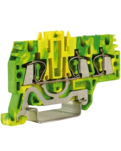 Зажим для заземления, 1 ввод/2 вывода, 2,5 кв.мм желто-зеленый DKC ZHT510 в Калуге Держатели, клипсы, скобы Pintop.ru