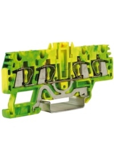 Зажим для заземления, 2 ввод/2 вывода, 2,5 кв.ммжелто-зеленый DKC ZHT520-RET в Калуге Держатели, клипсы, скобы Pintop.ru