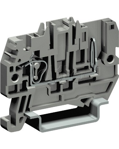 Пружинная проходная клемма со штыревым контактом. Серая. 2,5 кв. мм. DKC ZHVP300GR-RET в Калуге Аксессуары для лотков Pintop.ru