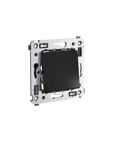 Выключатель одноклавишный в стену, Avanti, Черный квадрат DKC 4402103 в Калуге Аксессуары для кабель-канала Pintop.ru