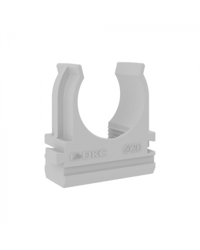 Держатель-клипса быстрого монтажа, для крепления труб, ф20мм, пластик, RAL 7035 DKC 51020M в Калуге Держатели, клипсы, скобы Pintop.ru