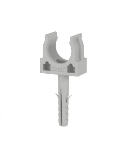 Держатель с защёлкой и дюбелем, в комплекте с винтом розница D16 (100 шт/уп) DKC (51316R) в Калуге Держатели, клипсы, скобы Pintop.ru