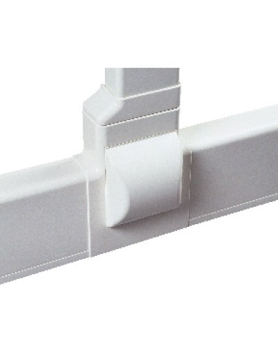 Тройник для плинтусного короба 100х40 мм с отводом на короб 90х40 мм, белый DKC AIR10047 в Калуге Повороты, муфты, тройники Pintop.ru