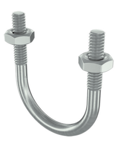Скоба монтажная U-образная с резьбой М6 с гайками для труб d 1/2 DKC BHU11012 в Калуге Держатели, клипсы, скобы Pintop.ru
