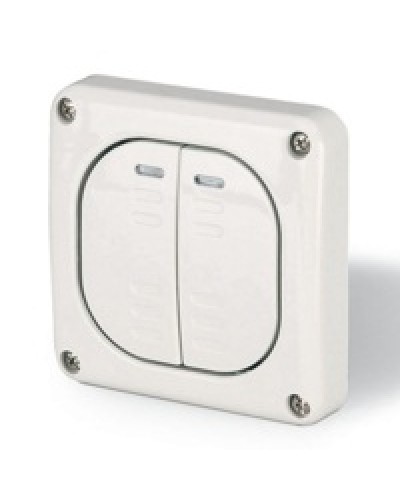 Выключатель однополюсный, двухклавишный DKC DIS1373022 в Калуге Аксессуары для стоек и шкафов Pintop.ru