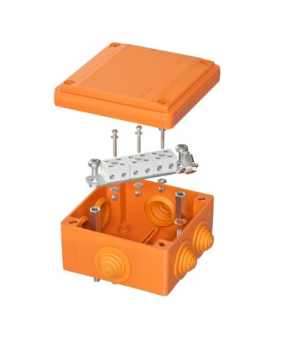 Коробка пластиковая FS с кабельными вводами и клеммниками, IP55,100х100х50мм, 6р, 4мм.квDKC (FSB11604) в Калуге Распределительные коробки Pintop.ru