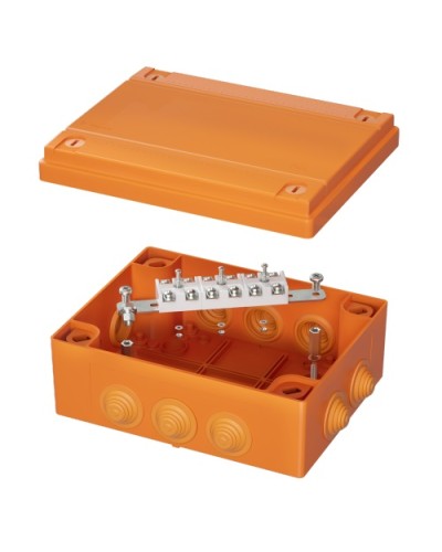 Коробка распределительная IP55, пластиковая с кабельными вводами и клеммниками 240х190х90мм DKC FSK41610 в Калуге Распределительные коробки Pintop.ru