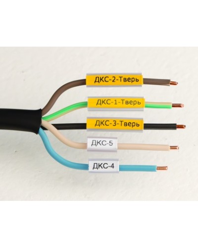 Маркировка для провода, гибкая, для трубочек. 4х12мм. Желтая DKC NUTFL12Y в Калуге Крепежные изделия Pintop.ru