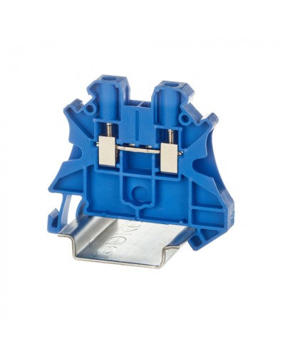 Клемма проходная, винтовой зажим, 2 точки подключения, 4 кв.мм, синяя DKC (TUR-4-BU) в Калуге Клеммные колодки Pintop.ru