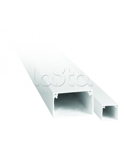 Канал кабельный (80х40) (24 м) белый EKF Basic (kk-80-40-basic) в Калуге Аксессуары для кабель-канала Pintop.ru