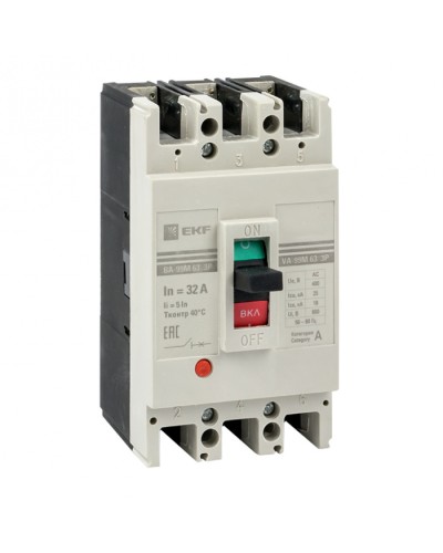 Выключатель автоматический ВА-99М 63/16А 3P 5In 25кА EKF PROxima (mccb99-3P5In63-16m) в Калуге Электротехническое оборудование Pintop.ru