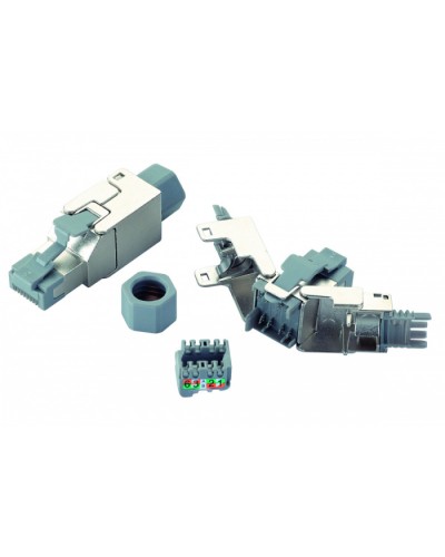 Вилка RJ45 категории 6 FTP для полевой установки Eurolan (13A-F6-03SL) в Калуге Коннекторы и разъемы Pintop.ru