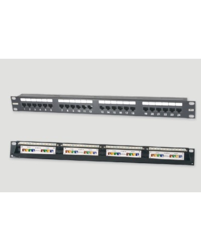 Патч-панель 19, 1U, 24xRJ45 категория 6 Eurolan (27B-U6-24BL) в Калуге Патч панель Pintop.ru