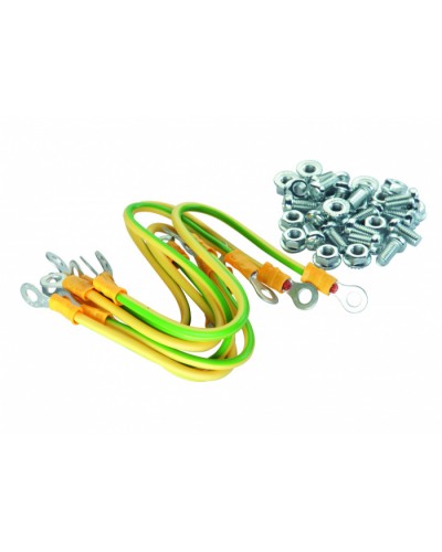 Eurolan Набор проводов заземления, 4 провода 250 мм × 4,0 кв.мм, 4 провода 150 мм × 4,0 кв.мм (60A-14-13GR) в Калуге Аксессуары для стоек и шкафов Pintop.ru