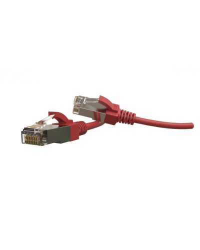 Патч-корд S/FTP Hyperline (PC-LPT-SFTP-RJ45-RJ45-C6-1M-LSZH-RD) в Калуге Патчкорды (медные) Pintop.ru