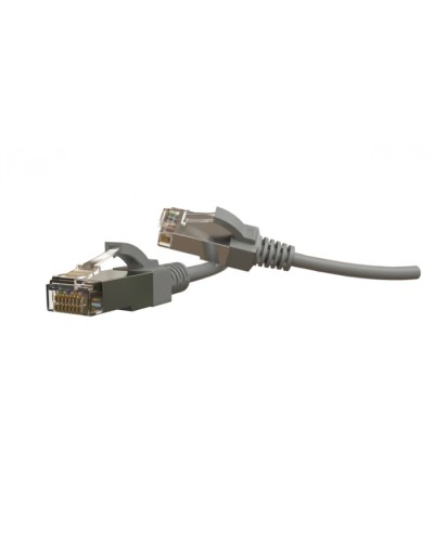 Патч-корд S/FTP Hyperline (PC-LPT-SFTP-RJ45-RJ45-C6-3M-LSZH-GY) в Калуге Патчкорды (медные) Pintop.ru