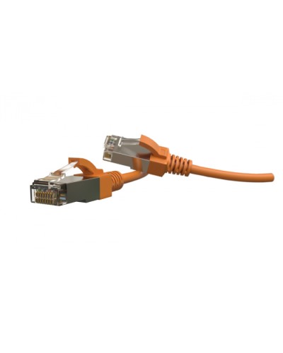 Патч-корд S/FTP Hyperline (PC-LPT-SFTP-RJ45-RJ45-C6-5M-LSZH-OR) в Калуге Патчкорды (медные) Pintop.ru