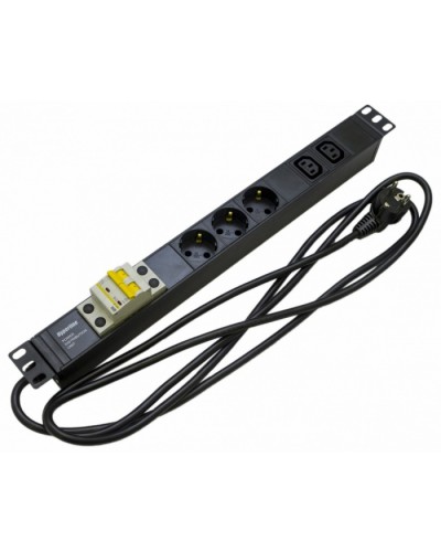 Блок розеток Hyperline SHE19-3SH-2IEC-B-2.5EU в Калуге Блоки розеток Pintop.ru