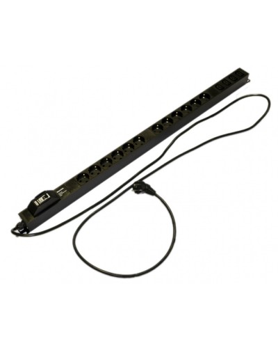 Блок розеток Hyperline (SHE-12SH-4IEC-BF-2.5EU) в Калуге Блоки розеток Pintop.ru