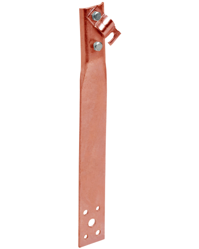 Держатель проводника круглого 6-10мм винтовой прямой h=80мм медь IEK (ZDP86-50-1-16-80) в Калуге Крепеж Pintop.ru