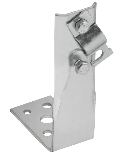 Держатель проводника круглого 6-10мм винтовой угловой h=80мм оцинкованная сталь IEK (ZDP87-11-1-16-80) в Калуге Крепеж Pintop.ru