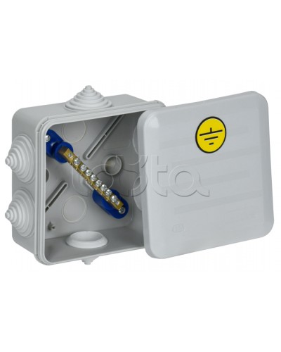 Коробка КУП КМ41361 100х100х50мм IP44 6 вв. (7035) IEK (UKO21-100-100-050-K41-55U) в Калуге Распределительные коробки Pintop.ru