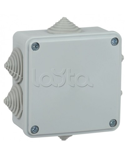 Коробка монтажная 100х100х45 мм IP44 6 вводов IEK (UKO11-100-100-045-K41-44) в Калуге Распределительные коробки Pintop.ru