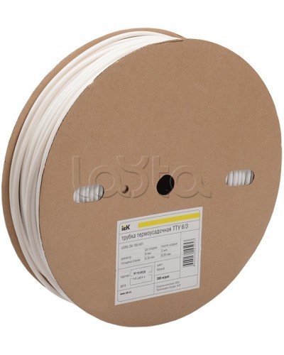 Трубка термоус. ТТУ (ТУТ) 20/10(дл.100м) белая. IEK(UDRS-D20-100-K01) в Калуге Дополнительное оборудование для ОПС Pintop.ru