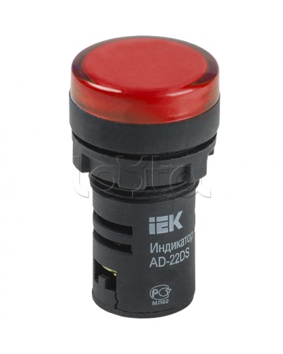 Лампа AD22DS(LED)матрица d22мм красный 24В AC/DC IEK (BLS10-ADDS-024-K04) в Калуге Источники света(Лампы) Pintop.ru