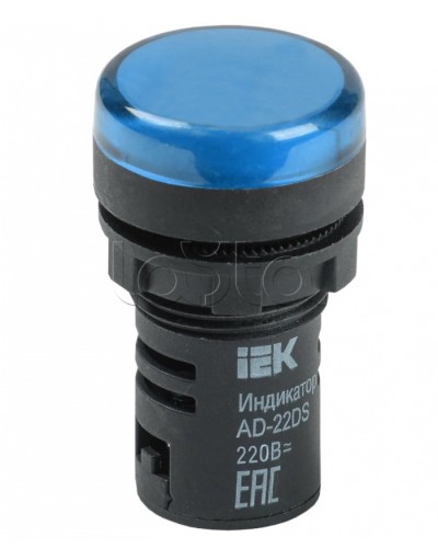 Лампа AD22DS(LED) матрица d=22мм синий 230В IEK BLS10-ADDS-230-K07 в Калуге Источники света(Лампы) Pintop.ru