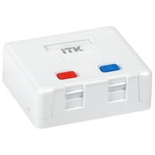 Корпус настенной розетки для 2 мод. Keystone Jack ITK (CS2-022)