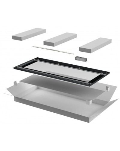 ITK LINEA E Дверь стеклянная 600мм шкафа 24U чер. (LE05-24U6X-DR) в Калуге Аксессуары для стоек и шкафов Pintop.ru